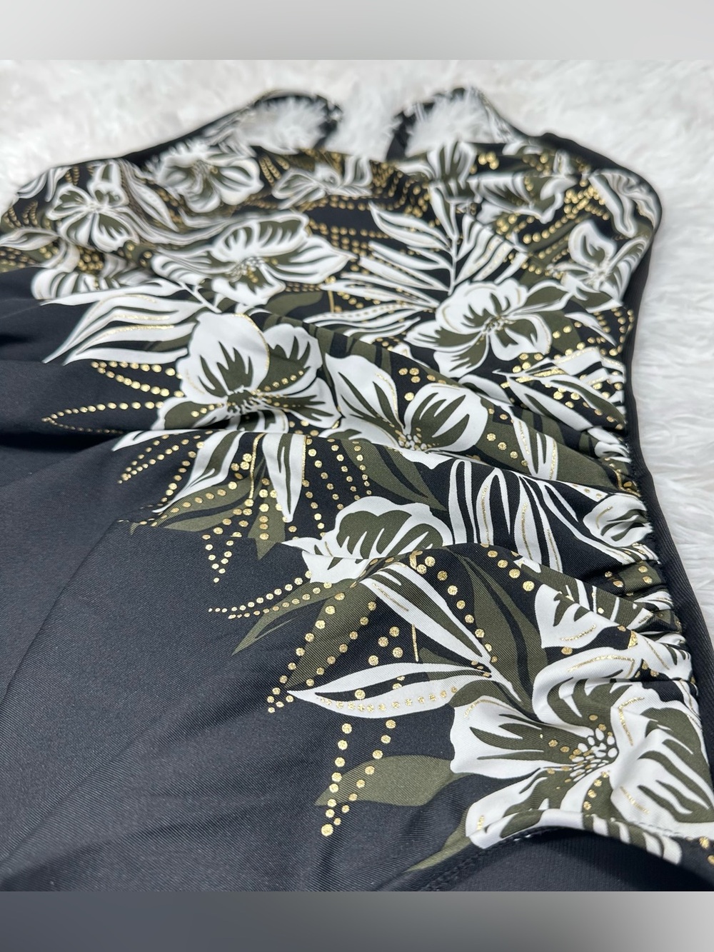 Miraclesuit Seraphina One Piece 10 Black Floral Underwire Tummy Control Swimsuit - Picture 5 of 15